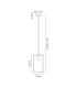 Canto Single Rectangle Pendant 1 Light E27 Graphite/Acrylic-7