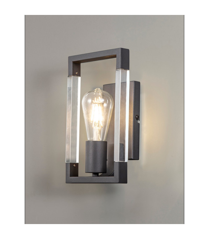 Canto Wall Lamp 1 Light E27 Graphite/Acrylic-2