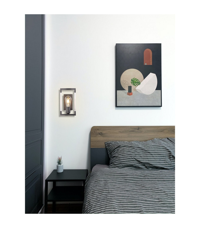 Canto Wall Lamp 1 Light E27 Graphite/Acrylic-3