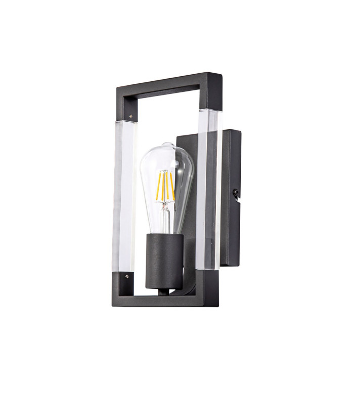 Canto Wall Lamp 1 Light E27 Graphite/Acrylic-4