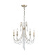 Celine Pendant Chandelier 5 Light E14 Aged Silver/Clear Crystal-1