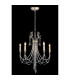 Celine Pendant Chandelier 5 Light E14 Aged Silver/Clear Crystal-2