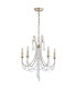 Celine Pendant Chandelier 5 Light E14 Aged Silver/Clear Crystal-3