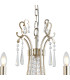 Celine Pendant Chandelier 5 Light E14 Aged Silver/Clear Crystal-4