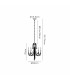Celine Pendant Chandelier 5 Light E14 Aged Silver/Clear Crystal-7
