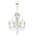Celine Pendant Chandelier 12 Light E14 Aged Silver/Clear Crystal-1