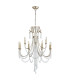 Celine Pendant Chandelier 12 Light E14 Aged Silver/Clear Crystal-3