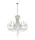 Celine Pendant Chandelier 15 Light E14 Aged Silver/Clear Crystal-3