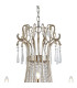 Celine Pendant Chandelier 15 Light E14 Aged Silver/Clear Crystal-4
