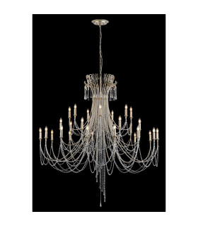 Celine Pendant Chandelier 28 Light E14 Aged Silver/Clear Crystal Item Weight: 26.5kg-2