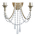 Celine Wall Lamp 2 Light E14 Aged Silver/Clear Crystal-4