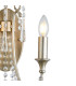 Celine Wall Lamp 2 Light E14 Aged Silver/Clear Crystal-5