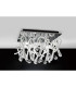 Class Flush Ceiling Square 10 Light G4 Polished Chrome/White Glass/Crystal NOT LED/CFL Compatible-2