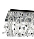 Class Flush Ceiling Square 10 Light G4 Polished Chrome/White Glass/Crystal NOT LED/CFL Compatible-4