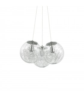 3 Light Cluster Ceiling Pendant Nickel - 1
