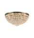 Coniston Flush Ceiling 12 Light E14 Antique Brass/Crystal Item Weight: 24.3kg-1
