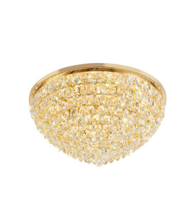 Coniston Flush Ceiling 12 Light E14 French Gold/Crystal Item Weight: 24.3kg-1