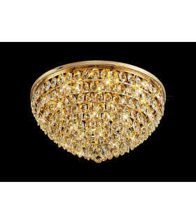 Coniston Flush Ceiling 12 Light E14 French Gold/Crystal Item Weight: 24.3kg-2