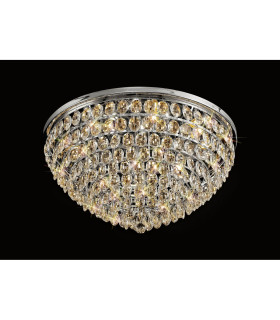 Coniston Flush Ceiling 12 Light E14 Polished Chrome/Crystal Item Weight: 24.3kg-2