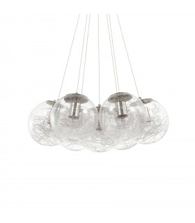 7 Light Cluster Ceiling Pendant Nickel - 1
