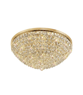 Coniston Flush Ceiling 15 Light E14 French Gold/Crystal Item Weight: 35.4kg-1