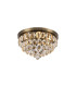 Coniston Flush Ceiling 3 Light E14 Antique Brass/Crystal-1