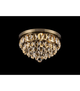 Coniston Flush Ceiling 3 Light E14 Antique Brass/Crystal-2