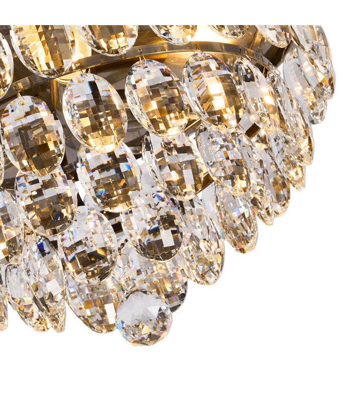 Coniston Flush Ceiling 3 Light E14 Antique Brass/Crystal-4