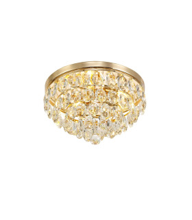 Coniston Flush Ceiling 3 Light E14 French Gold/Crystal-1