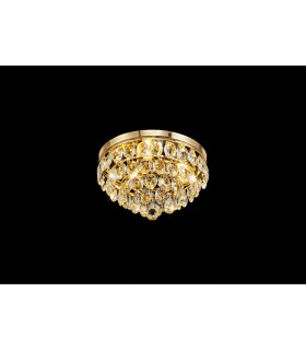 Coniston Flush Ceiling 3 Light E14 French Gold/Crystal-2