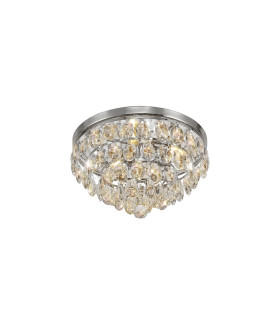 Coniston Flush Ceiling 3 Light E14 Polished Chrome/Crystal-1