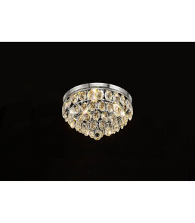Coniston Flush Ceiling 3 Light E14 Polished Chrome/Crystal-2
