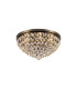 Coniston Flush Ceiling 6 Light E14 Antique Brass/Crystal-1