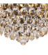Coniston Flush Ceiling 6 Light E14 Antique Brass/Crystal-4