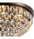 Coniston Flush Ceiling 6 Light E14 Antique Brass/Crystal-5