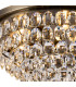 Coniston Flush Ceiling 6 Light E14 Antique Brass/Crystal-6