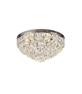 Coniston Flush Ceiling 6 Light E14 Polished Chrome/Crystal-1