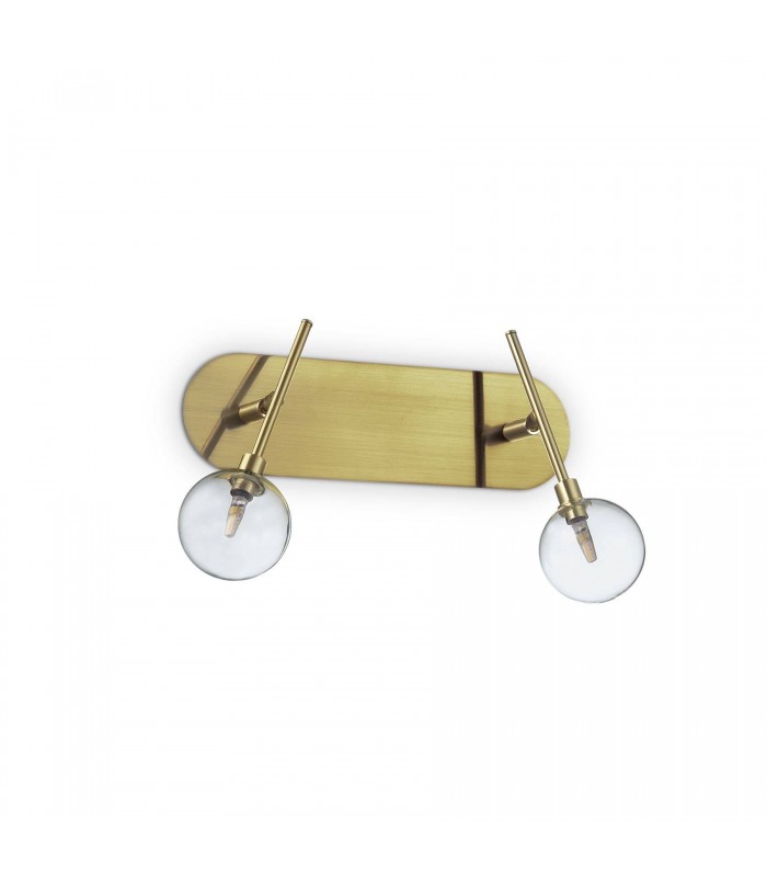 2 Light Wall Light Antique Brass - 1