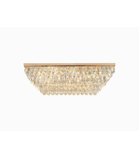 Coniston Linear Flush Ceiling 11 Light E14 French Gold/Crystal Item Weight: 21.8kg-1