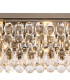 Coniston Linear Flush Ceiling 5 Light E14 Antique Brass/Crystal-5
