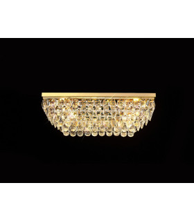 Coniston Linear Flush Ceiling 5 Light E14 French Gold/Crystal-2