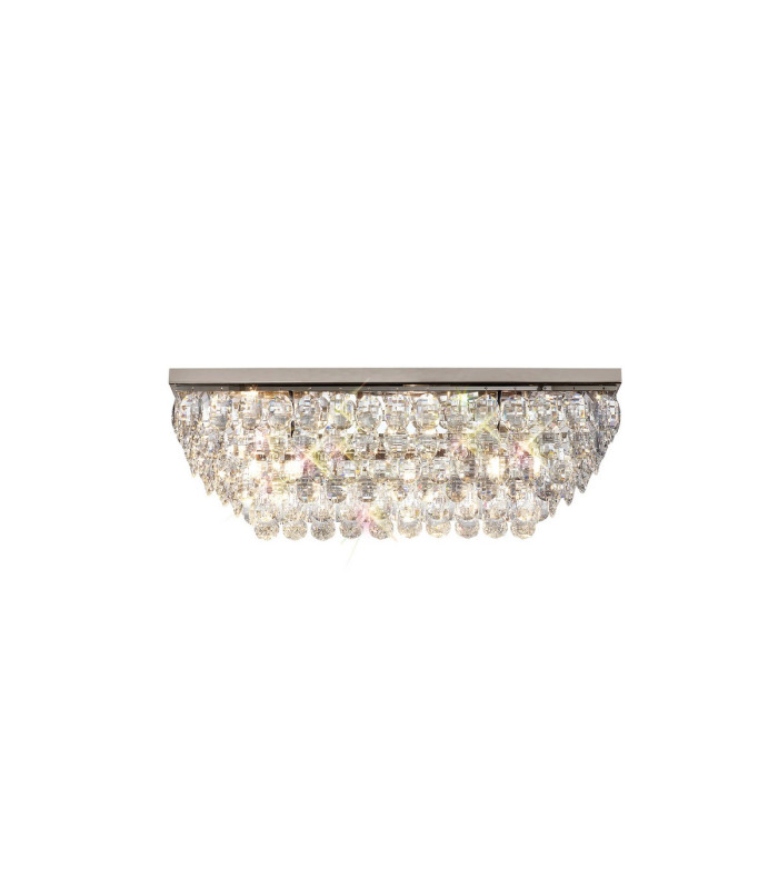 Coniston Linear Flush Ceiling 5 Light E14 Polished Chrome/Crystal-1