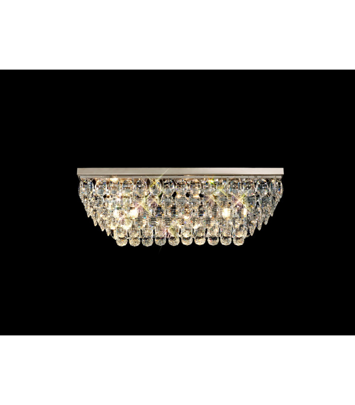 Coniston Linear Flush Ceiling 5 Light E14 Polished Chrome/Crystal-2