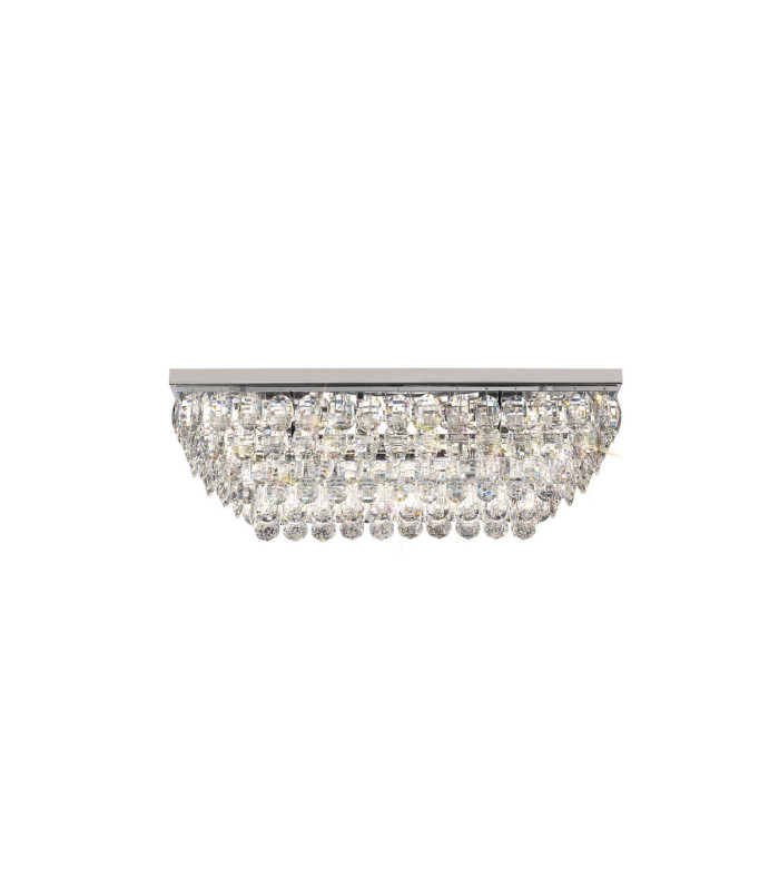 Coniston Linear Flush Ceiling 5 Light E14 Polished Chrome/Crystal-4