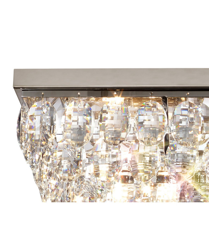 Coniston Linear Flush Ceiling 5 Light E14 Polished Chrome/Crystal-5