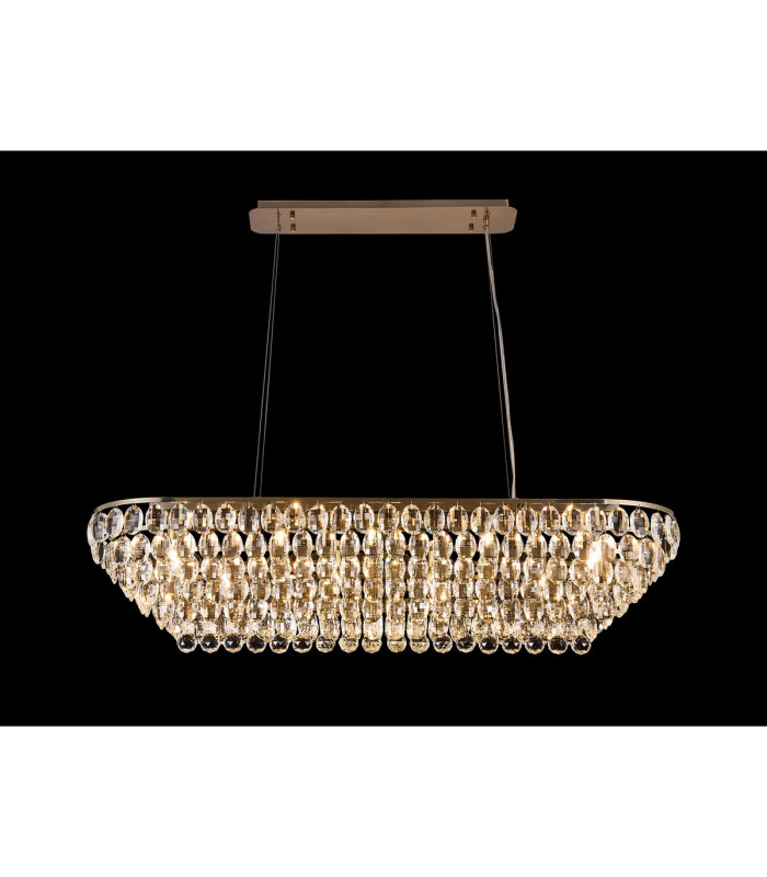Coniston Linear Pendant 14 Light E14 Antique Brass/Crystal Item Weight: 26.3kg-2