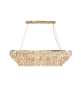 Coniston Linear Pendant 14 Light E14 French Gold/Crystal Item Weight: 26.3kg-1