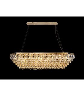 Coniston Linear Pendant 14 Light E14 French Gold/Crystal Item Weight: 26.3kg-2