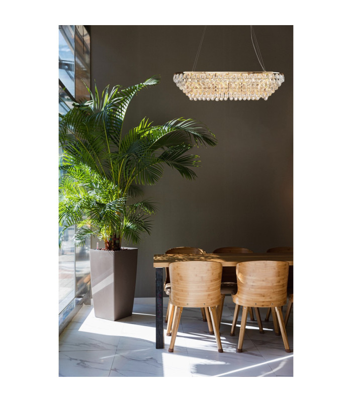 Coniston Linear Pendant 14 Light E14 French Gold/Crystal Item Weight: 26.3kg-3