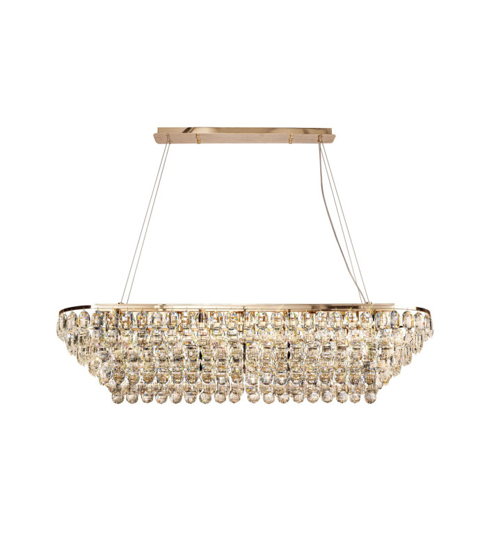 Coniston Linear Pendant 14 Light E14 French Gold/Crystal Item Weight: 26.3kg-4